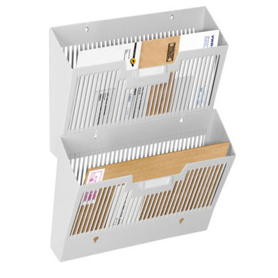 CORBEILLE MURALE BASICS GRISE