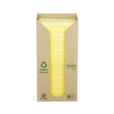 TOUR 16 BLOCS POST IT RECY JAUNE 76X76