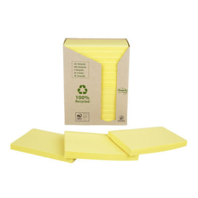 TOUR 16 BLOCS POST IT RECY JAUNE 76X127