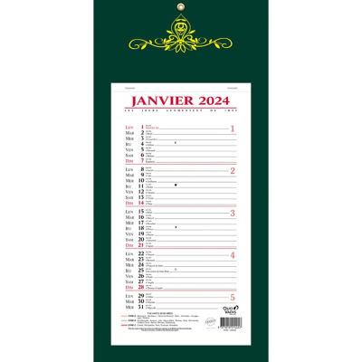 CALENDRIER BLOC MENSUEL 20X41