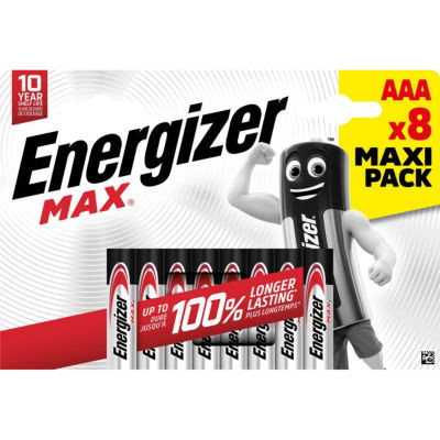 LOT DE 8 PILES MAX AAA LR03 ENERGIZER