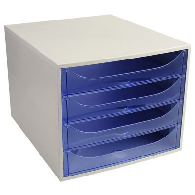MODULE CLASSEMENT ECOBOX 4 T GRIS/BLEU