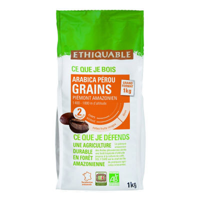 PAQUET CAFE GRAINS PEROU 1KG
