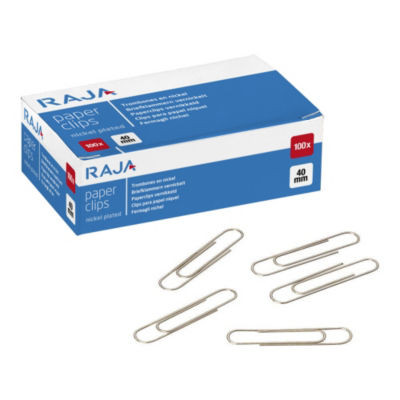 BOITE 100 TROMBONES RONDS 40MM RAJA
