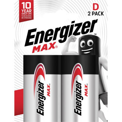 BLISTER 2 PILES MAX D LR20 ENERGIZER