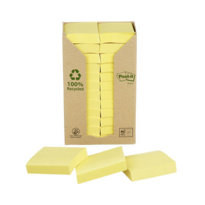 TOUR 24 BLOCS POST IT RECY JAUNE 38x51