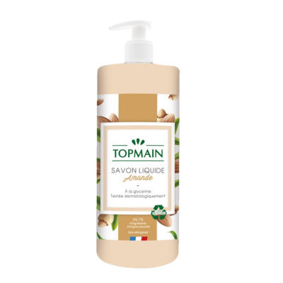 FLACON POMPE SAVON TOPMAIN AMANDE 500ML