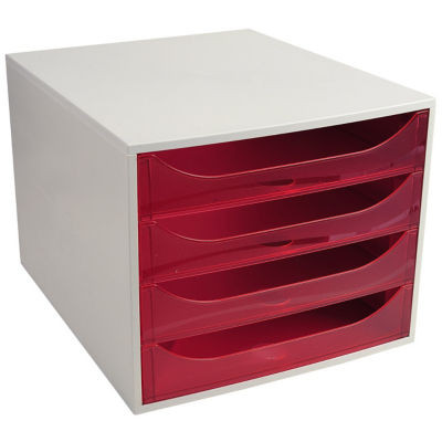 MODULE CLASSEMENT ECOBOX 4 T GRIS/FRAMB