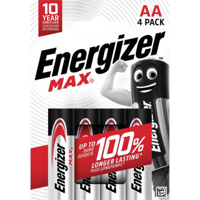 BLISTER 4 PILES MAX AA LR06 ENERGIZER