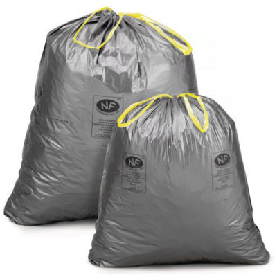 CARTON 100 SACS LIEN COULISS 30L 23µ