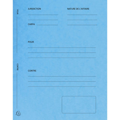 PQT 25 DOSSIERS DE PLAIDOIRIE TURQUOISE
