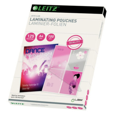 100 POCHETTES PLAST STANDARD A4 125 MIC