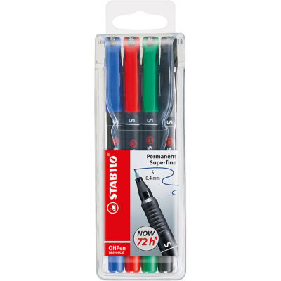 POCH 4 OHPEN MARQ PERMANENT 0,4MM NBRV