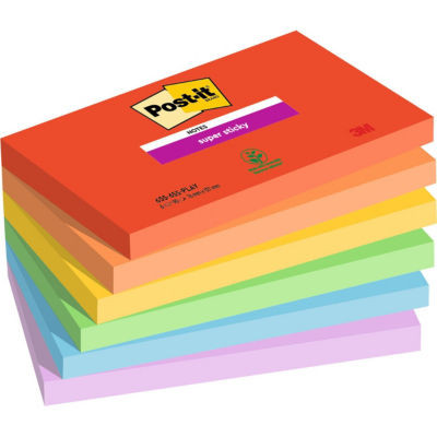 LOT 6 BLOCS POST IT SS 76X127 PLAYFUL