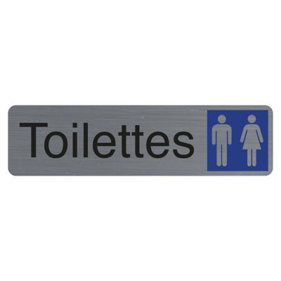 PLAQUE TOILETTE DAME/HOMME ADHESIVE