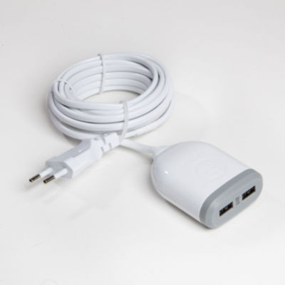WATT&CO CHARGEUR RAPIDE 2USB CABLE 3M