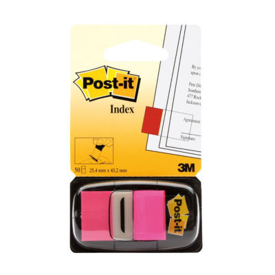 DISTRIBUTEUR INDEX POST-IT ROSE