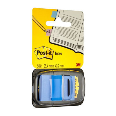 DISTRIBUTEUR INDEX POST-IT BLEU 25MM