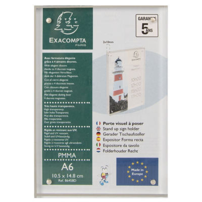PORTE-VISUEL MAGNETIQUE A6 EXACRYL