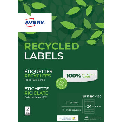 POCH 100 PLANCH ETIQ RECYCLE 63.5X33.9
