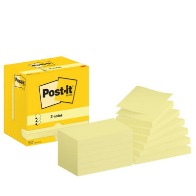 LOT 12 Z NOTES POSTIT 76X127 JAUNE