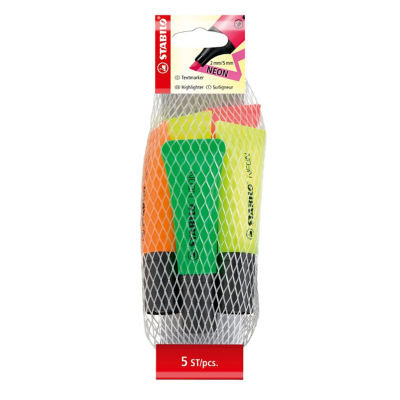 FILET 5 STABILO NEON ASSORTIS