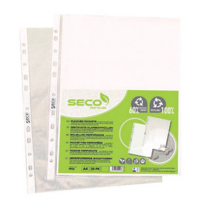 PQT 100 POCH PERF TRANSP SECO A4 5/100