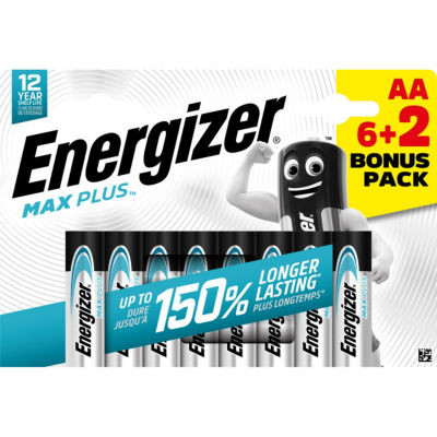 ENERGIZER MAX PLUS AA PACK 6+2