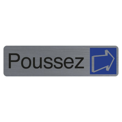 PLAQUE POUSSEZ ADHESIVE