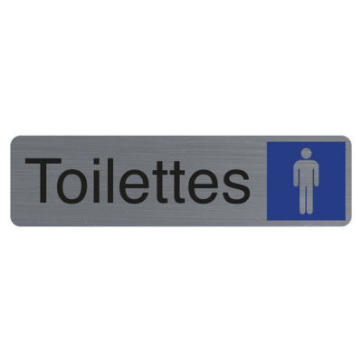 PLAQUE TOILETTE HOMME ADHESIVE