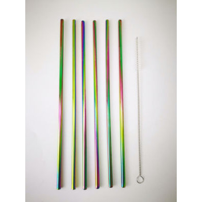LOT DE 6 PAILLES EN INOX