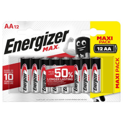 LOT DE 12 PILES MAX AA LR06 ENERGIZER