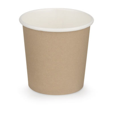 LOT DE 100 GOBELETS CARTON BRUN 10CL