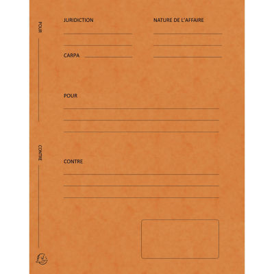 PQT 25 DOSSIERS DE PLAIDOIRIE ORANGE