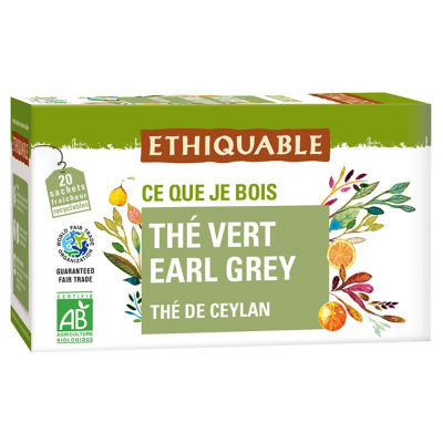 BOITE 20 SACHETS THE VERT EARL GREY