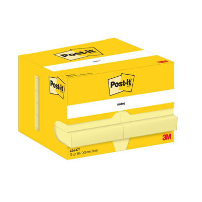 LOT 12 BLOCS POST IT 76X51MM JAUNE