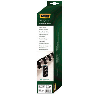 FELLOWES 25 ANNEAUX DE RELIURE NOIR