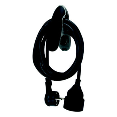 WATT&CO RALLONGE 5M AVEC CLIP NOIR