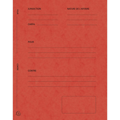 PQT 25 DOSSIERS DE PLAIDOIRIE ROUGE