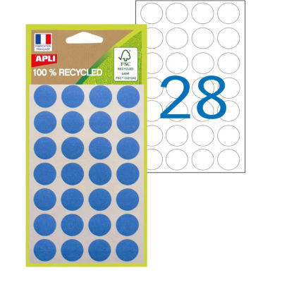 POCH 168 ETQ BLEU DIAM 15 RECYCLEES