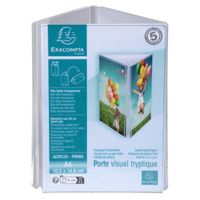 TRIPTYQUE PORTE-VISUEL A6 EXACRYL