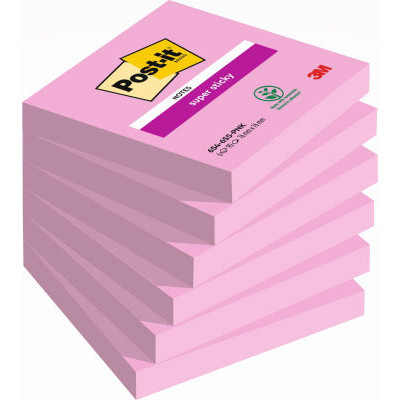 LOT 6 BL POST IT SS 76X76 ROSE TROPICAL