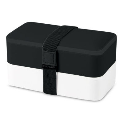 LUNCHBOX 2 ETAGES 1200ML BLANC/NOIR
