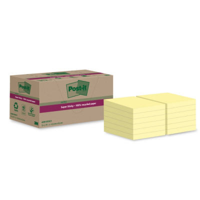 LOT12 POST IT SS JAUNE 48X48MM RECYCLE
