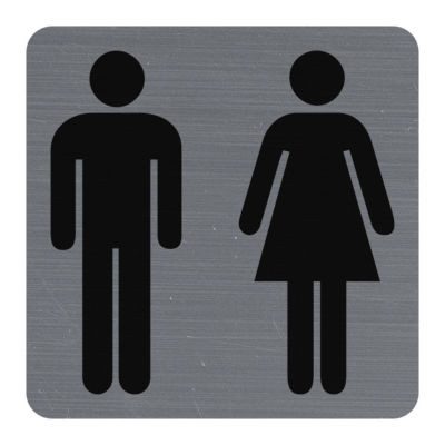 PLAQUE TOILETTE DAME/HOMME 75X75