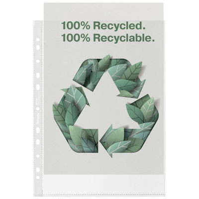 PQT 50 POCH PERF RECYCLÉES A4 PP 100µ
