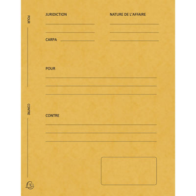 PQT 25 DOSSIERS DE PLAIDOIRIE JAUNE