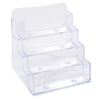 DISTRIBUTEUR CARTES VISITE EXACRYL 4 CASES BLANC